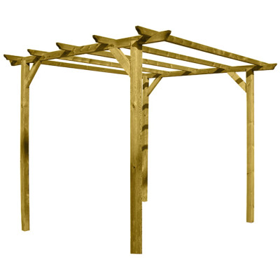 PERGOLA MADERA PAPILLON 3X3 METROS 4 POSTES