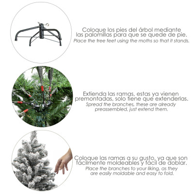 ARBOL DE NAVIDAD NEVADO 180 CM. 758 RAMAS. PVC