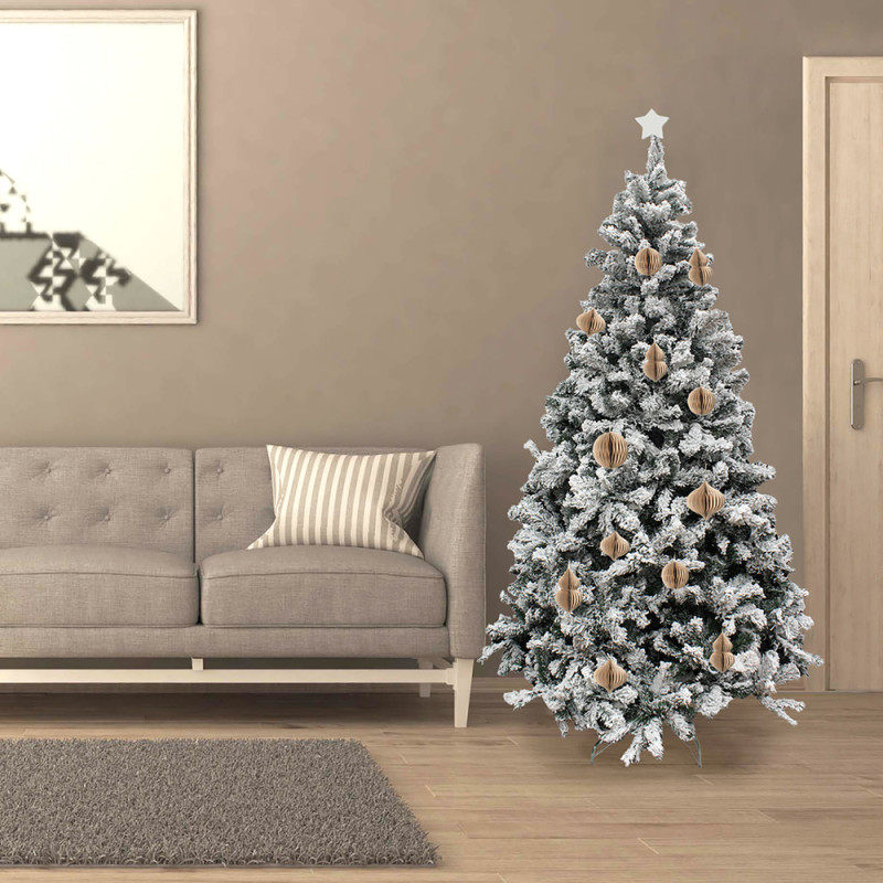 ARBOL DE NAVIDAD NEVADO 180 CM. 758 RAMAS. PVC ARBOL DE NAVIDAD NEVADO 180 CM. 758 RAMAS. PVC