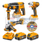PACK 3 MAQUINAS DE BATERIA INGCO 20 V. MOTOR BRUSHLESS PACK 3 MAQUINAS DE BATERIA INGCO 20 V. MOTOR BRUSHLESS