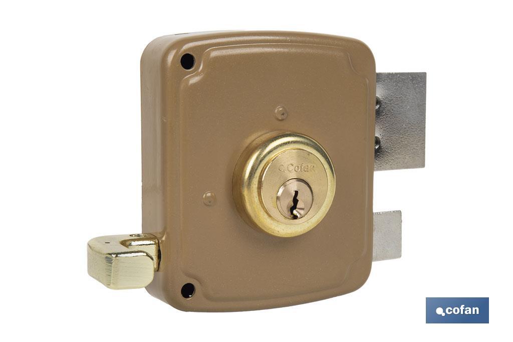 CERRADURA SOBREPONER C/CERRADERO 120mm IZQUERDA