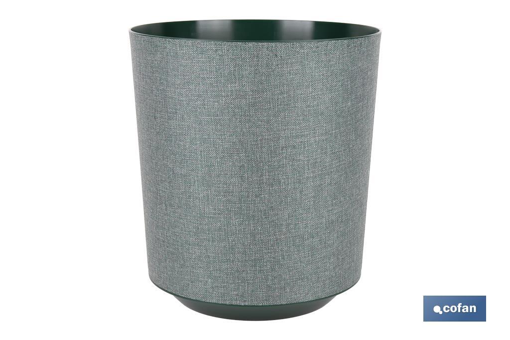 MACETA O MACETERO GAMA TEXTIL COLOR VERDE PP Ø 285 X 316 MM 16 L VENTA UNITARIA