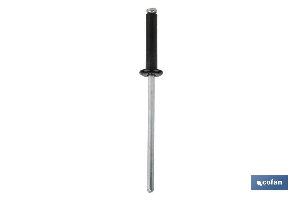 REMACHE ALUMINIO NORMAL NEGRO 3.2 X 8 MM (PACK: 1000 UDS)