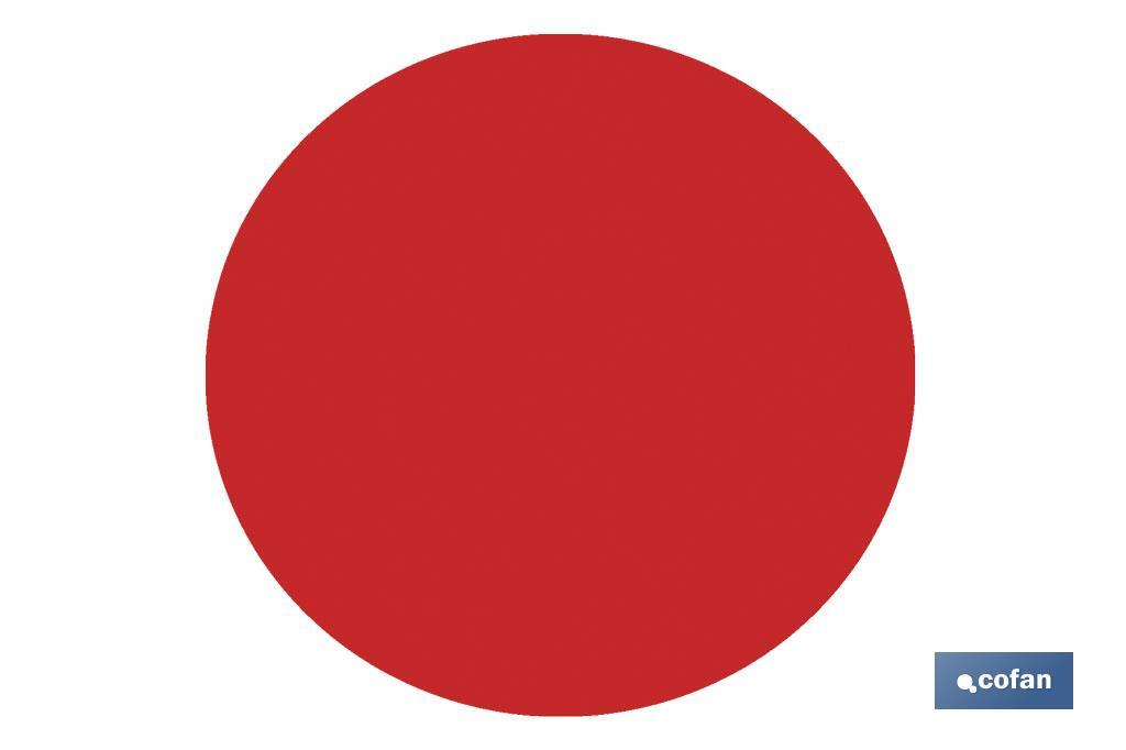 CIRCULO ADHESIVO ROJO 150 mm PARA CRISTAL (PACK: 1 UDS)