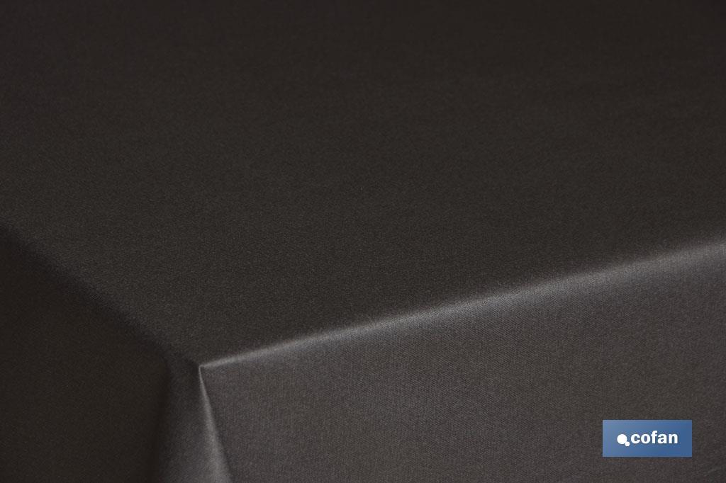 MANTEL ANTIMANCHAS RESINADO  CONFECCIONADO 1,40 x 1,40mt 50% ALG 50% /POL. NEGRO (PACK: 1 UDS)