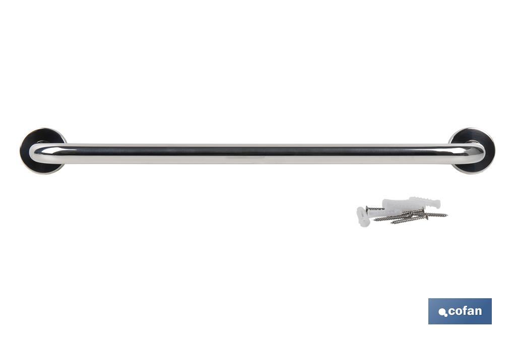 BARRA DE APOYO RECTA DE ACERO INOXIDABLE 304 (60 X 2.5 CM) (PACK: 1 UDS)