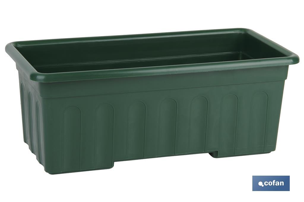 JARDINERA VERDE  MODELO AZAHAR 40 X 20 X 15.5 CMventa unitaria