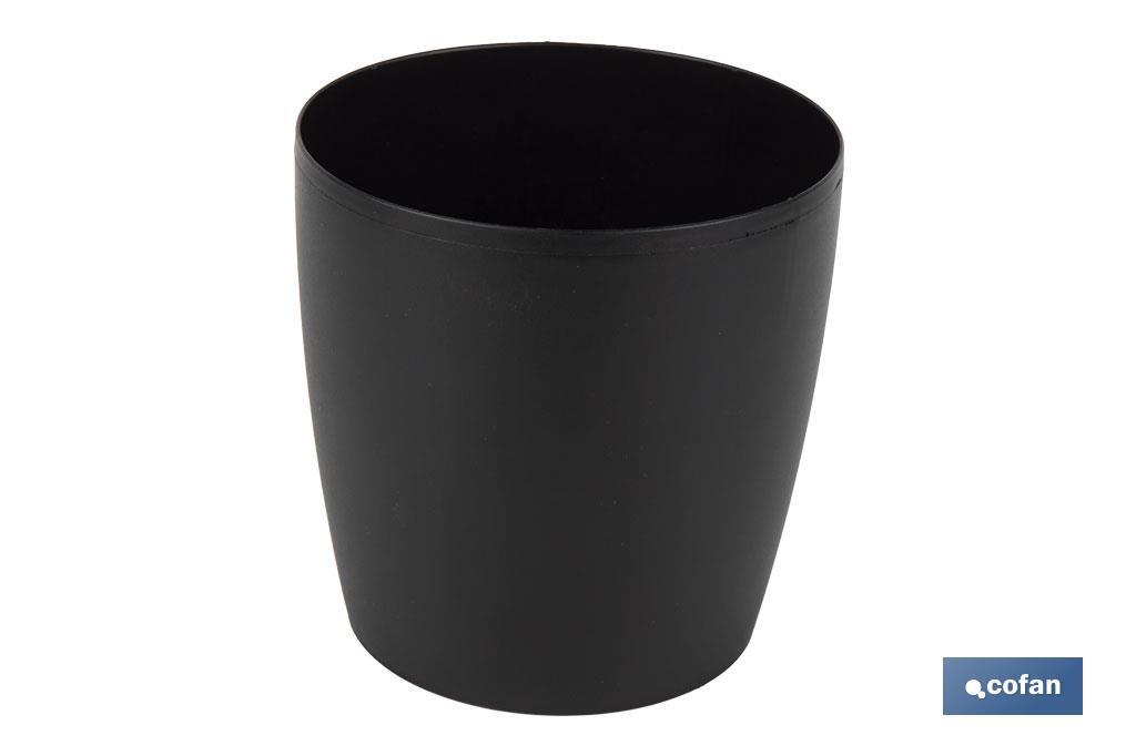 MACETA CAMELIA DE COLOR NEGRO 18 X 17,8 CM