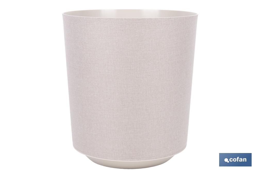 MACETA O MACETERO GAMA TEXTIL COLOR BEIGE PP Ø 195 X 201 MM 4,9 L