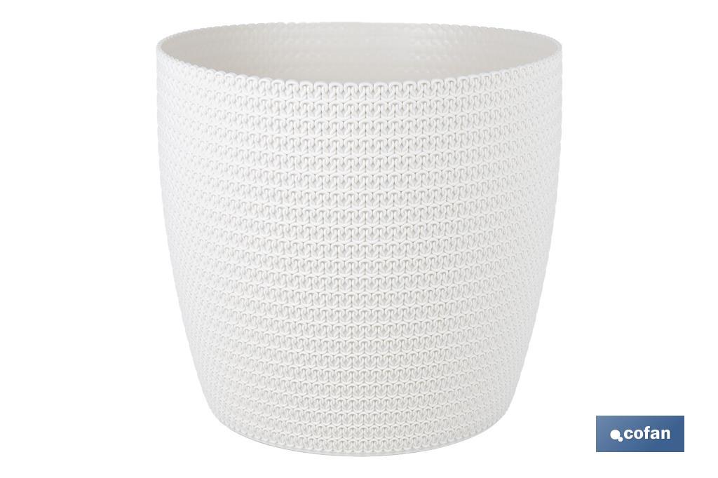 MACETA O MACETERO TRENZADA COLOR BEIGE PP Ø 141 X 119 MM 1,25 L