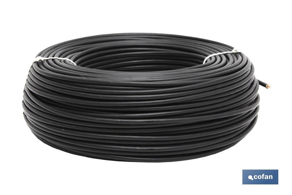ROLLO CABLE H07V-K 1X6MM2 NEGRO (100M) (PACK: 1 UDS)